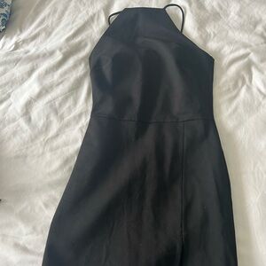 Stradivarius Black Mini Halter Dress